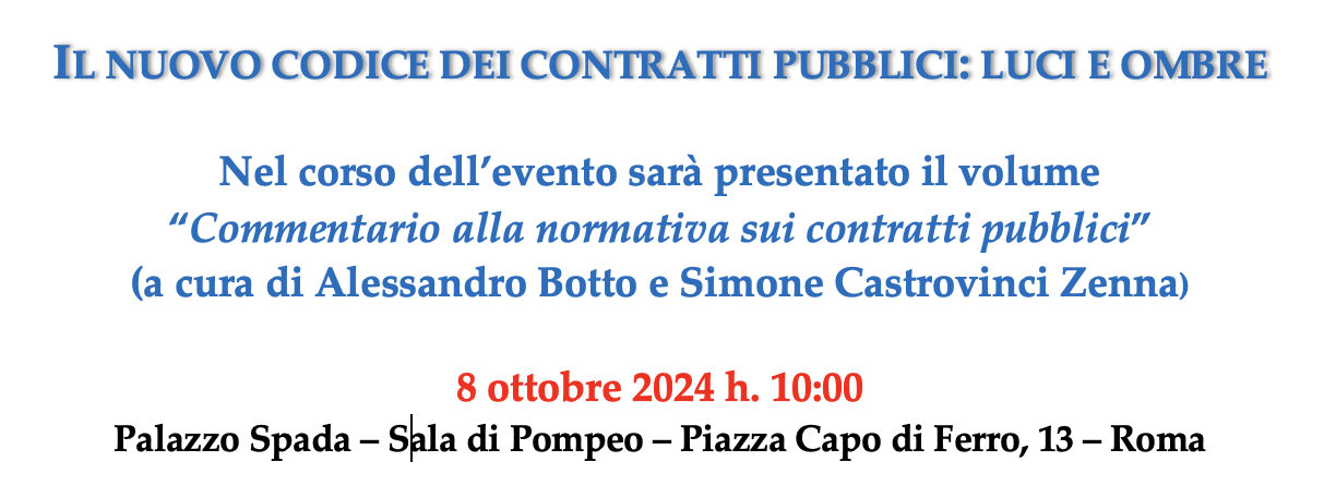 Il nuovo codice dei contratti pubblici - Luci e ombre